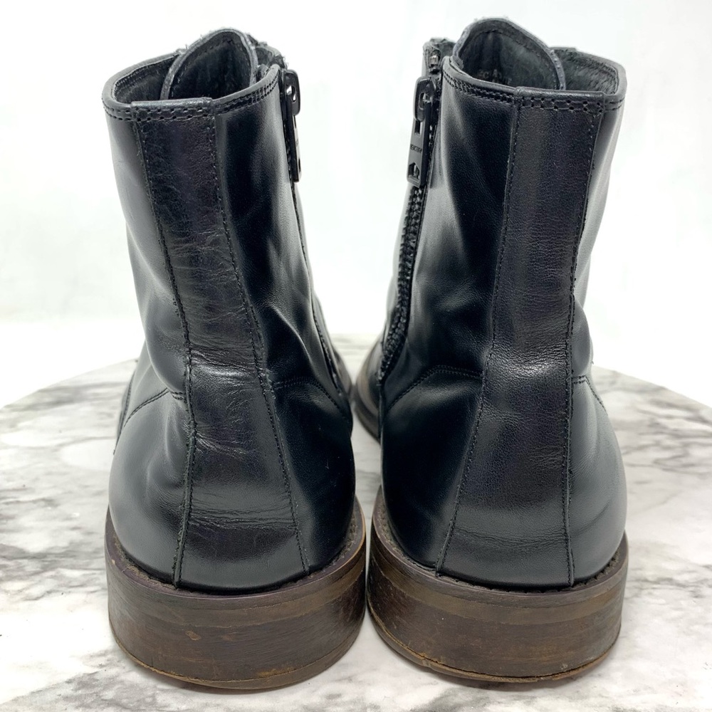 Kenneth Cole Reaction Direct Route Black Leather Lace-Up Boots 7.5 Mens Classic - Picture 5 of 15